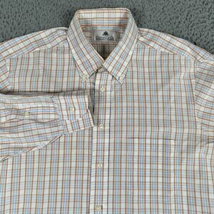 Carroll & Co Beverly Hills Shirt Men's Medium Plaid Button Up Cotton Made In USA